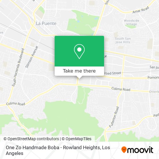 Mapa de One Zo Handmade Boba - Rowland Heights