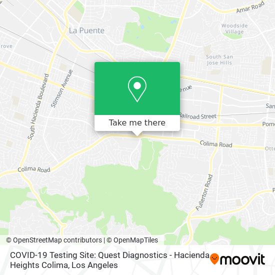 COVID-19 Testing Site: Quest Diagnostics - Hacienda Heights Colima map