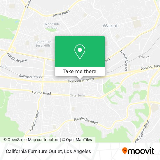 Mapa de California Furniture Outlet