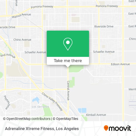 Adrenaline Xtreme Fitness map