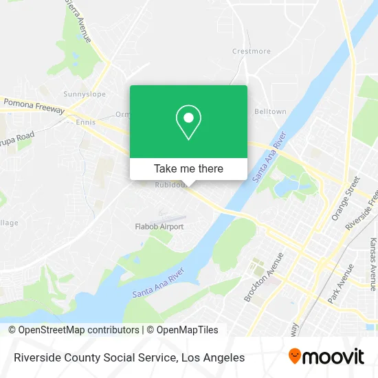 Riverside County Social Service map