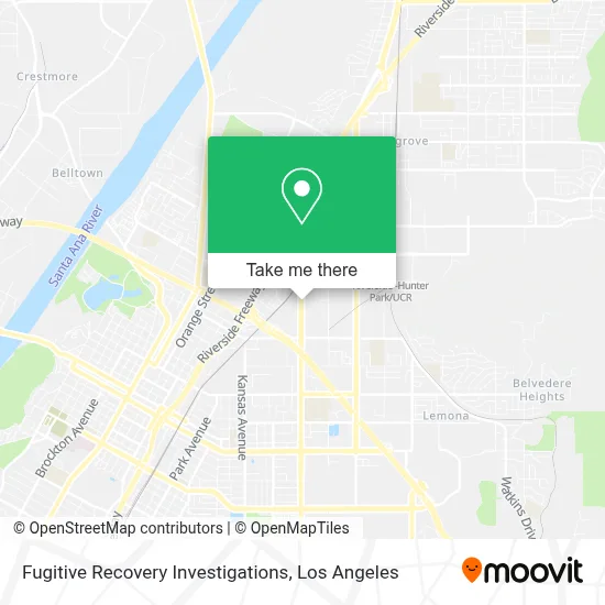 Fugitive Recovery Investigations map