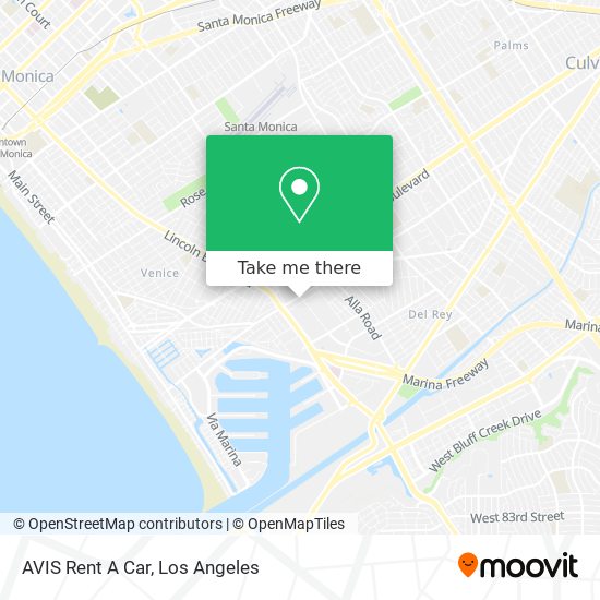 Mapa de AVIS Rent A Car