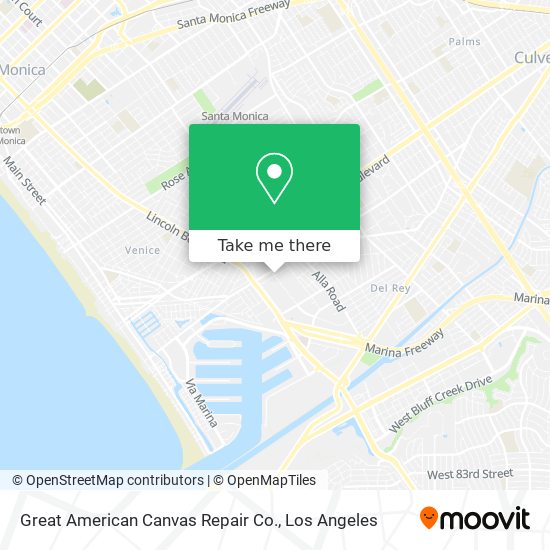 Great American Canvas Repair Co. map