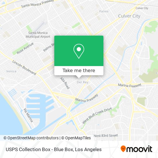 Mapa de USPS Collection Box - Blue Box