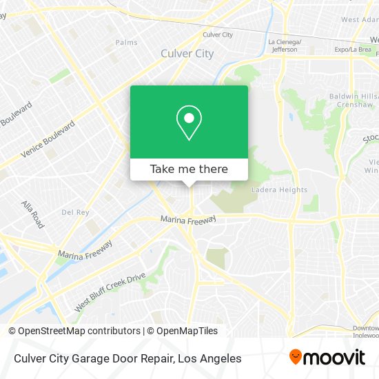 Mapa de Culver City Garage Door Repair