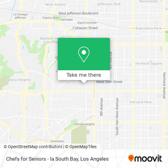 Chefs for Seniors - la South Bay map