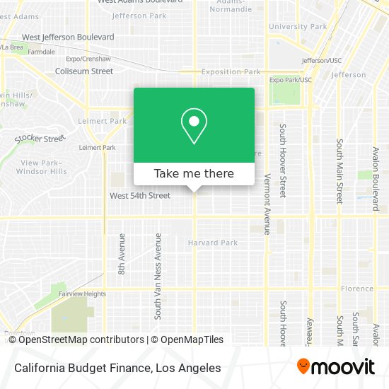 Mapa de California Budget Finance