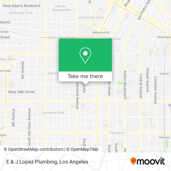 E & J Lopez Plumbing map