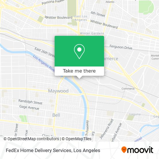 FedEx Home Delivery Services map
