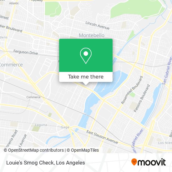 Louie's Smog Check map