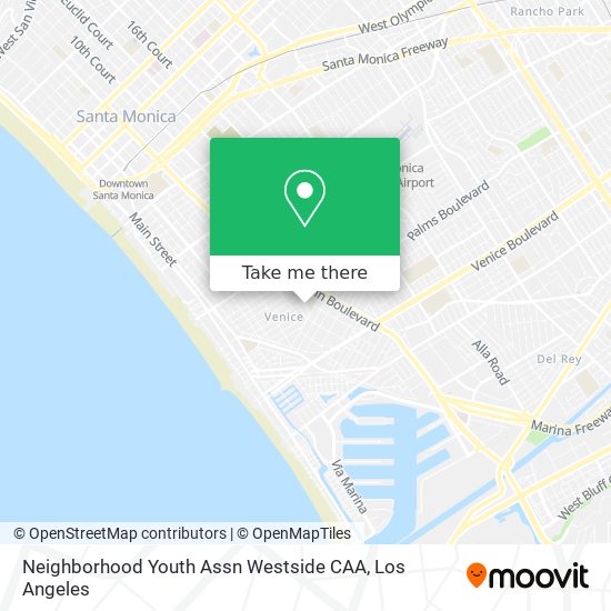 Neighborhood Youth Assn Westside CAA map