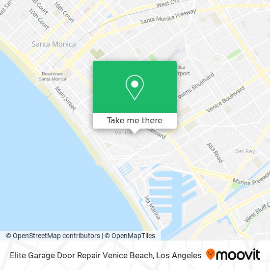 Elite Garage Door Repair Venice Beach map