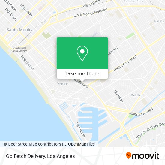 Mapa de Go Fetch Delivery