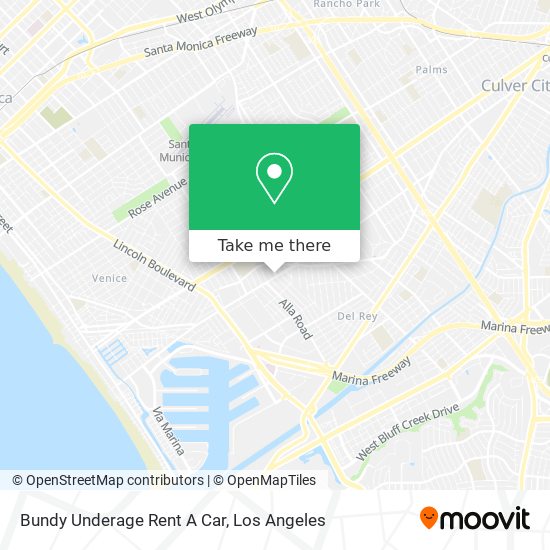 Bundy Underage Rent A Car map