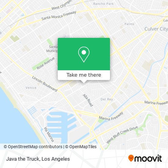 Java the Truck map