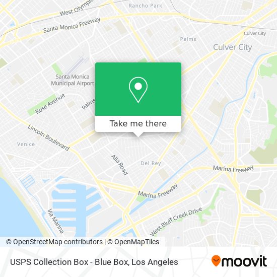 Mapa de USPS Collection Box - Blue Box