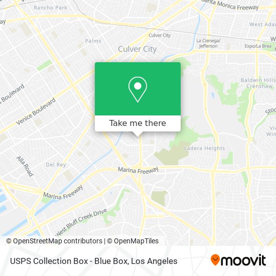 Mapa de USPS Collection Box - Blue Box