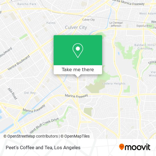 Peet's Coffee and Tea map