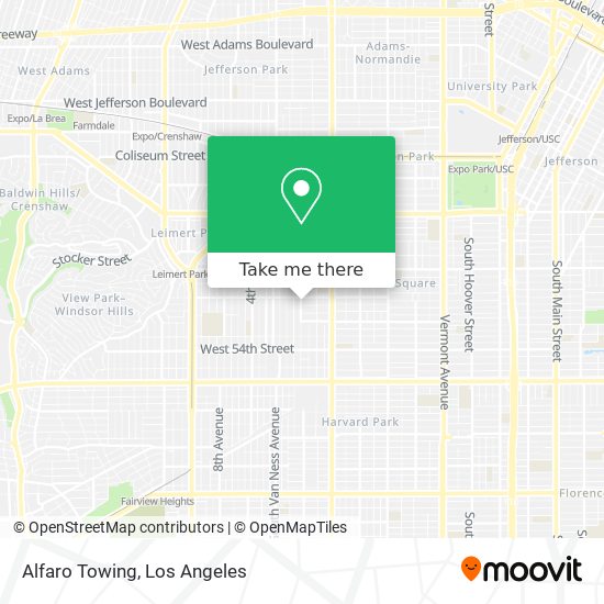 Alfaro Towing map