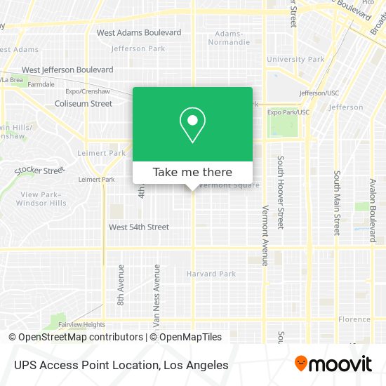 UPS Access Point Location map