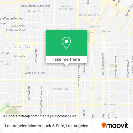 Los Angeles Master Lock & Safe map
