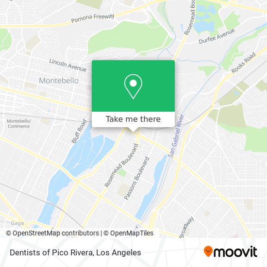 Dentists of Pico Rivera map