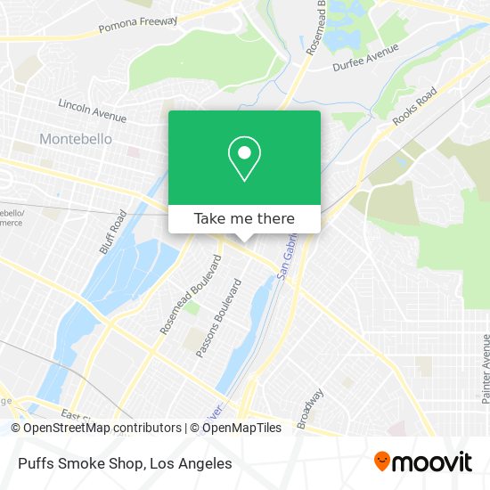 Mapa de Puffs Smoke Shop