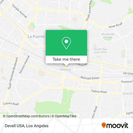 Devell USA map