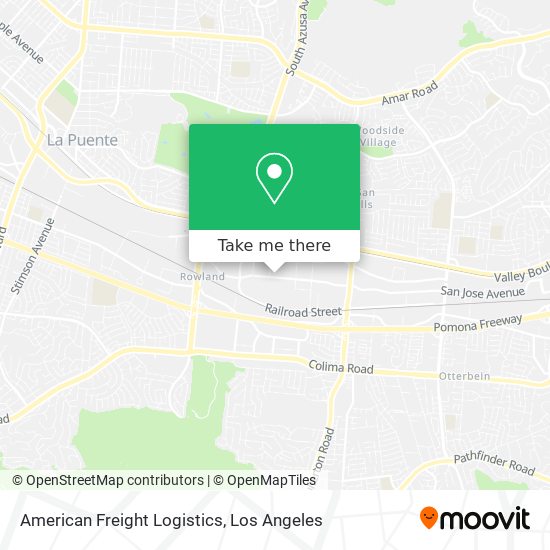 American Freight Logistics map