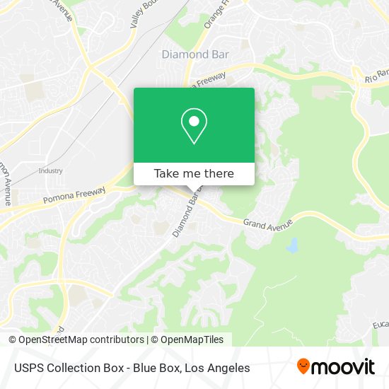 Mapa de USPS Collection Box - Blue Box