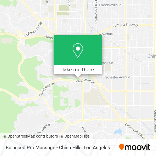 Mapa de Balanced Pro Massage - Chino Hills
