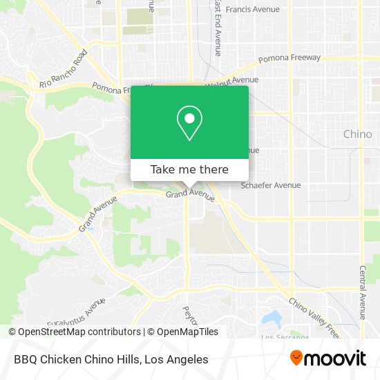 BBQ Chicken Chino Hills map