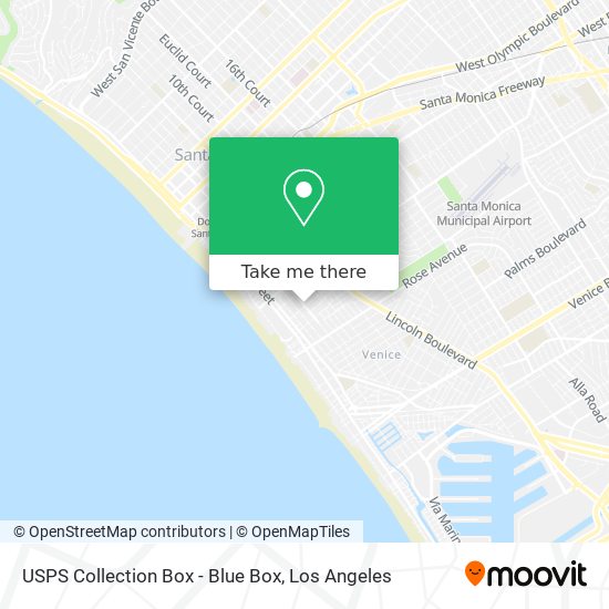 USPS Collection Box - Blue Box map