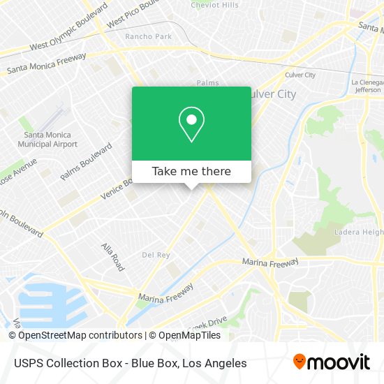 Mapa de USPS Collection Box - Blue Box