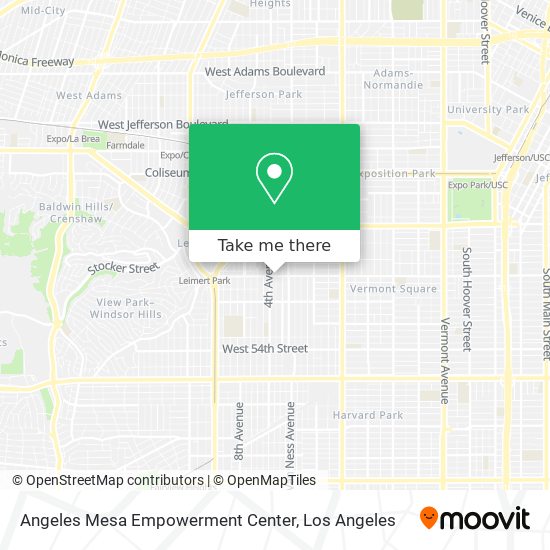 Mapa de Angeles Mesa Empowerment Center