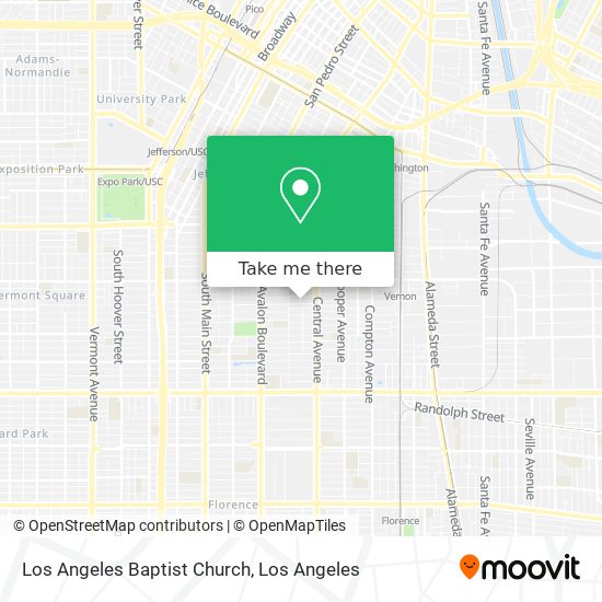 Los Angeles Baptist Church map