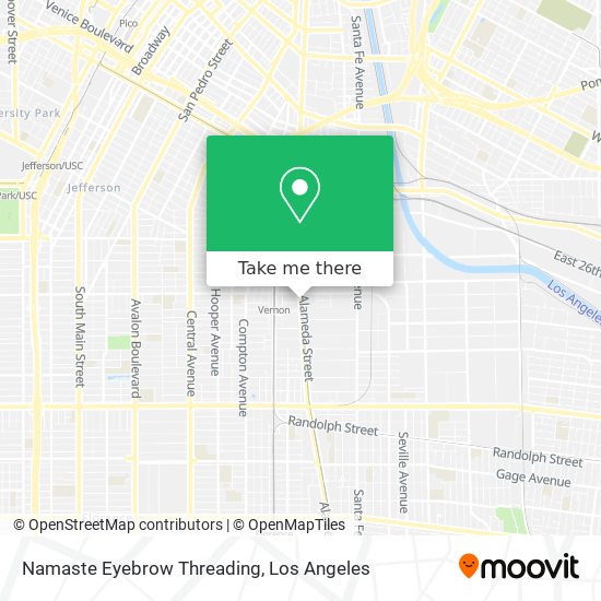 Namaste Eyebrow Threading map