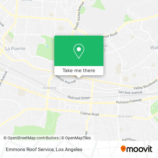 Emmons Roof Service map