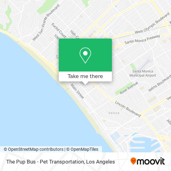 Mapa de The Pup Bus - Pet Transportation