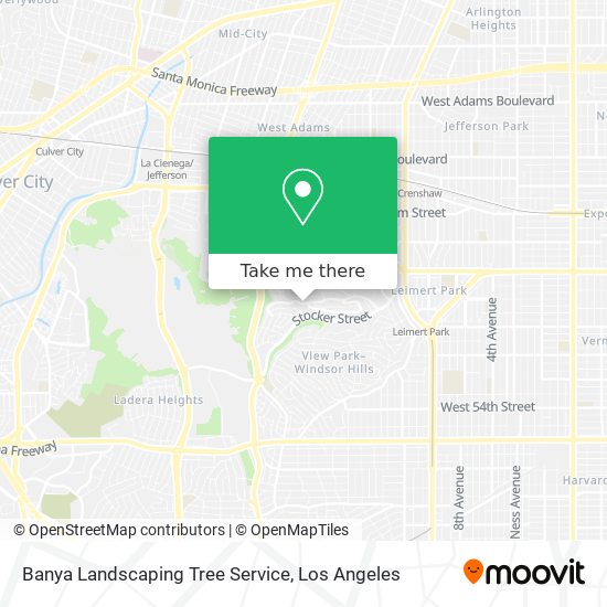 Banya Landscaping Tree Service map