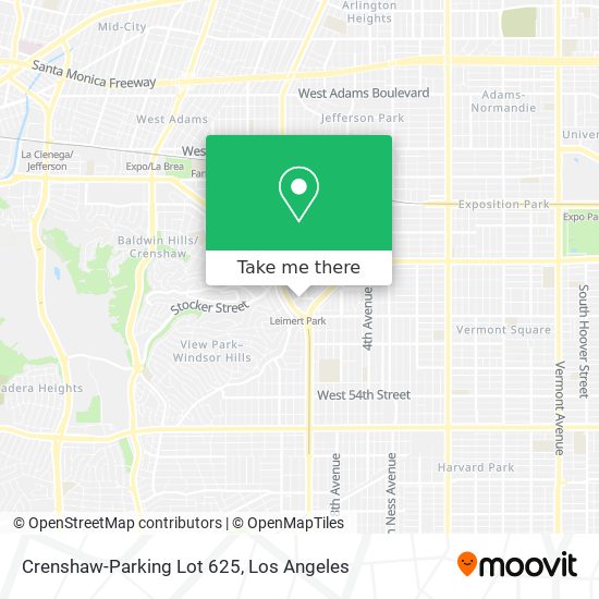 Crenshaw-Parking Lot 625 map