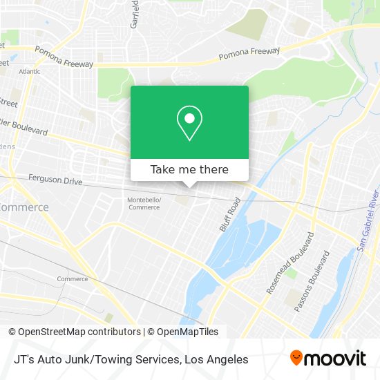 JT's Auto Junk/Towing Services map