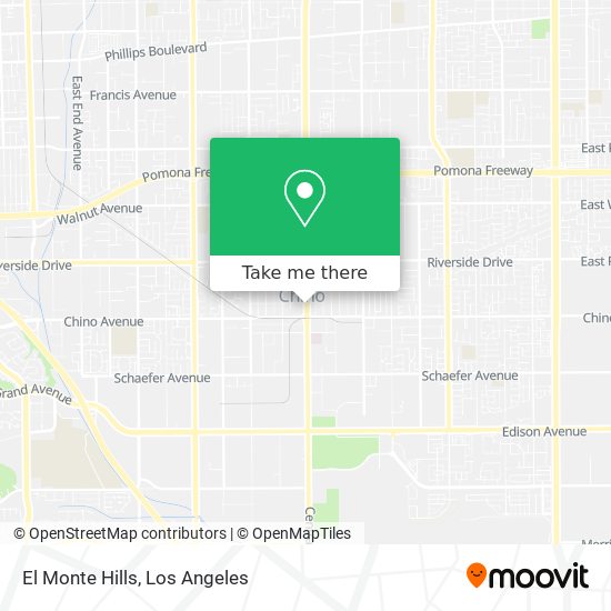 El Monte Hills map