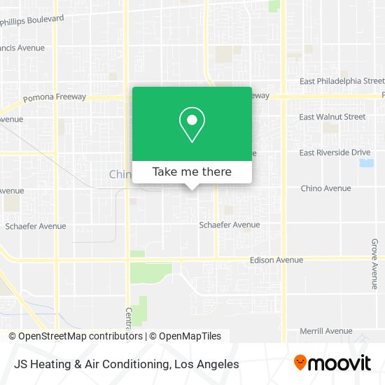 JS Heating & Air Conditioning map