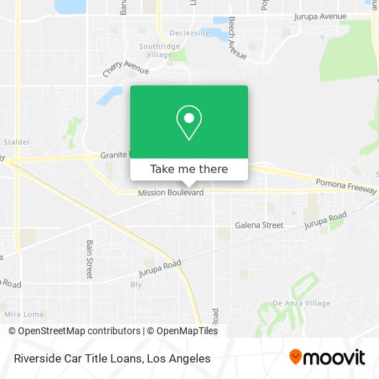 Mapa de Riverside Car Title Loans