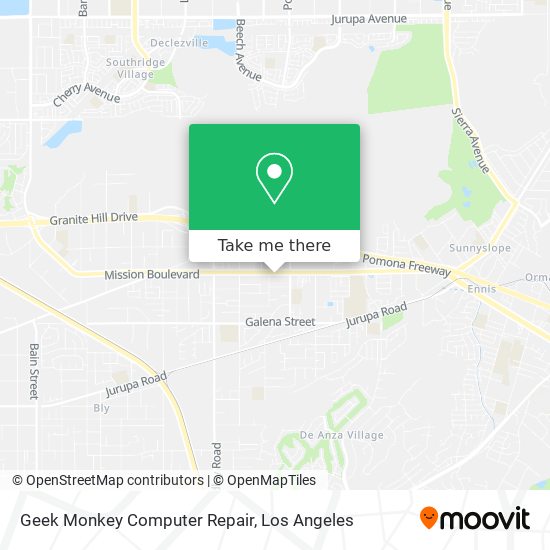 Mapa de Geek Monkey Computer Repair