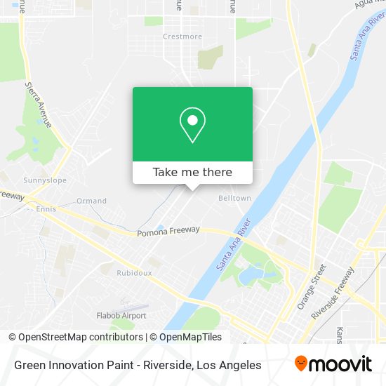 Mapa de Green Innovation Paint - Riverside