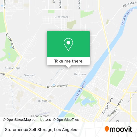 Mapa de Storamerica Self Storage