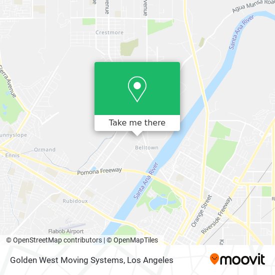 Golden West Moving Systems map